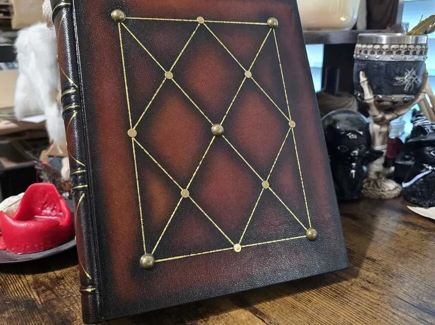 Elegant handmade brown leather blank journal